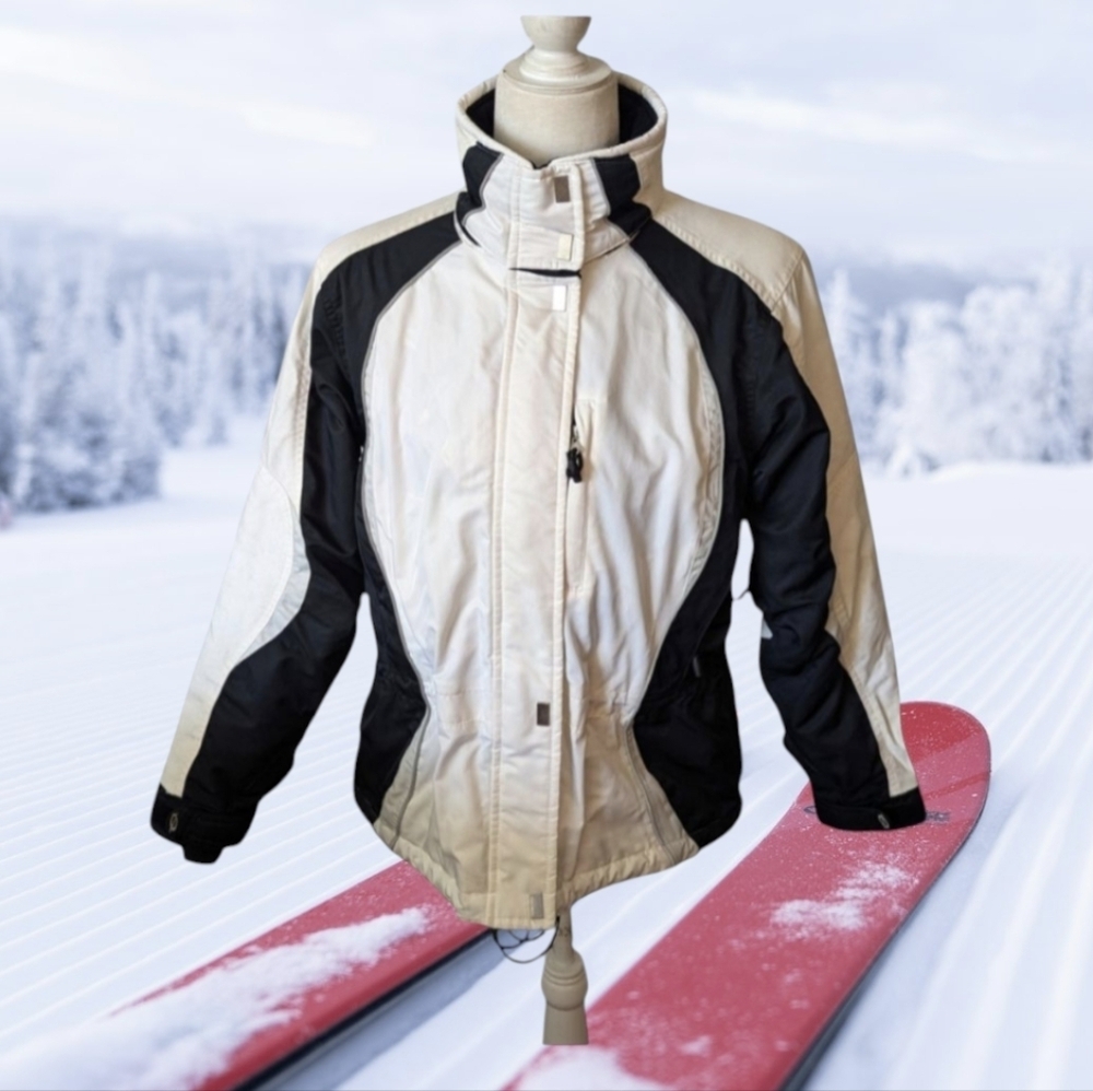Obermeyer Black/ White high quality Warm Chic Ski Jacket Raglan Sleeves Sz 6P